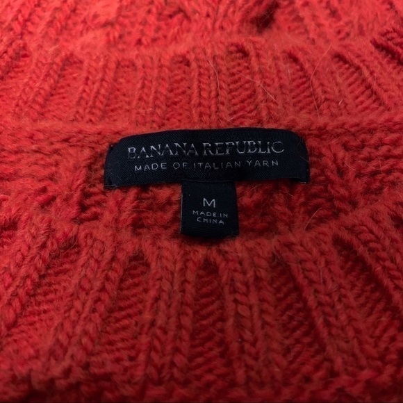 BANANA REPUBLIC Fringe Cable Crew Neck Sweater - Picture 6 of 8